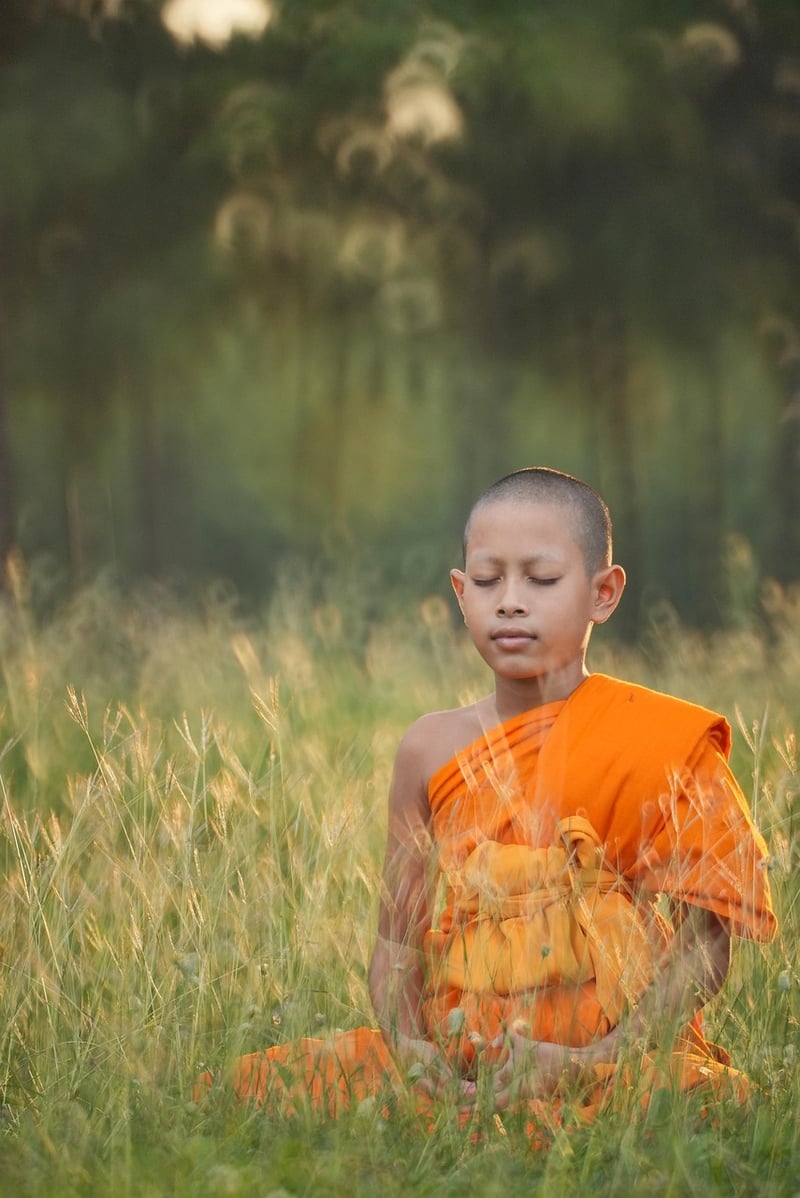 Woman practicing deep breathing